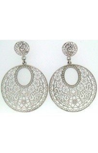 Orecchini in argento rodiato traforato 925%° cod. 3168/3071
